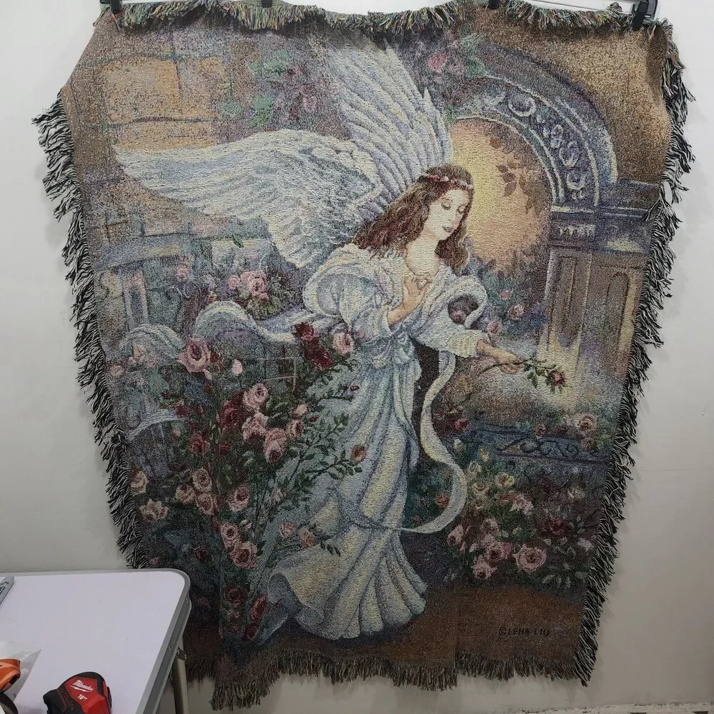 Lena Liu Angel Of Love Woven Throw Blanket Tapestry 50 X 60 Christianity Angels